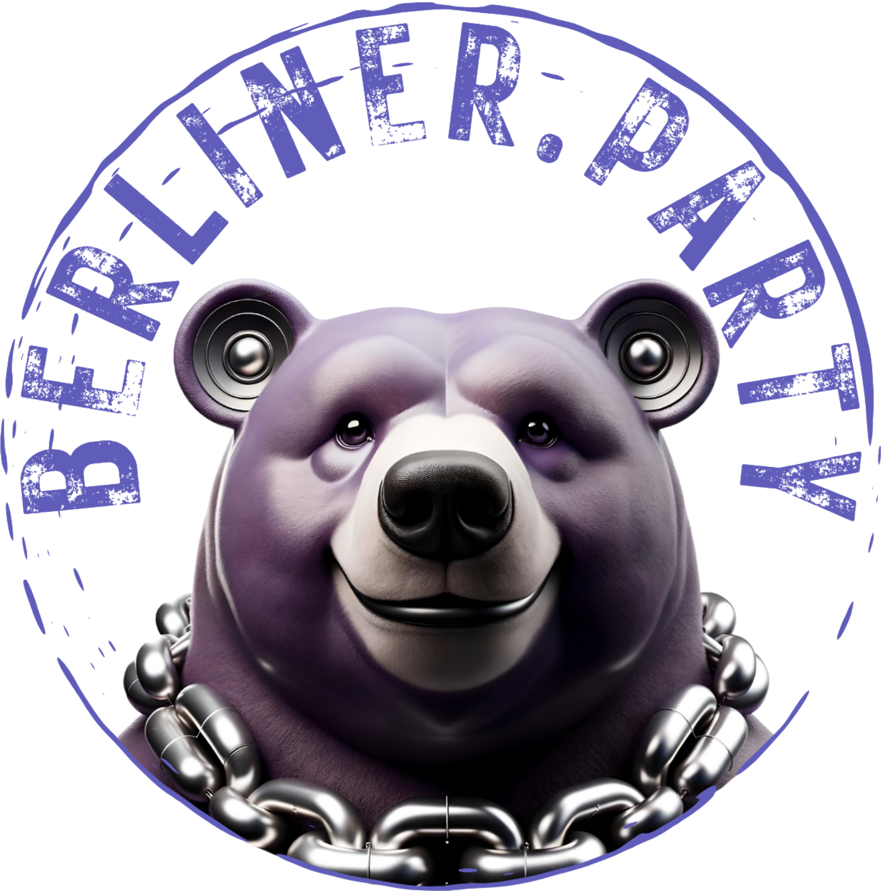 Berliner.party logo including berlin party bear